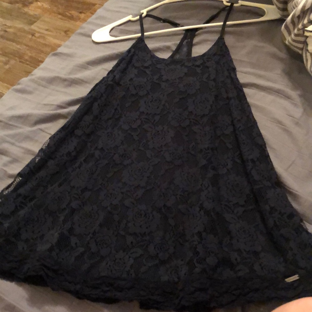 ABERCROMBIE KIDS NAVY BLUE LONG TANK. Size small